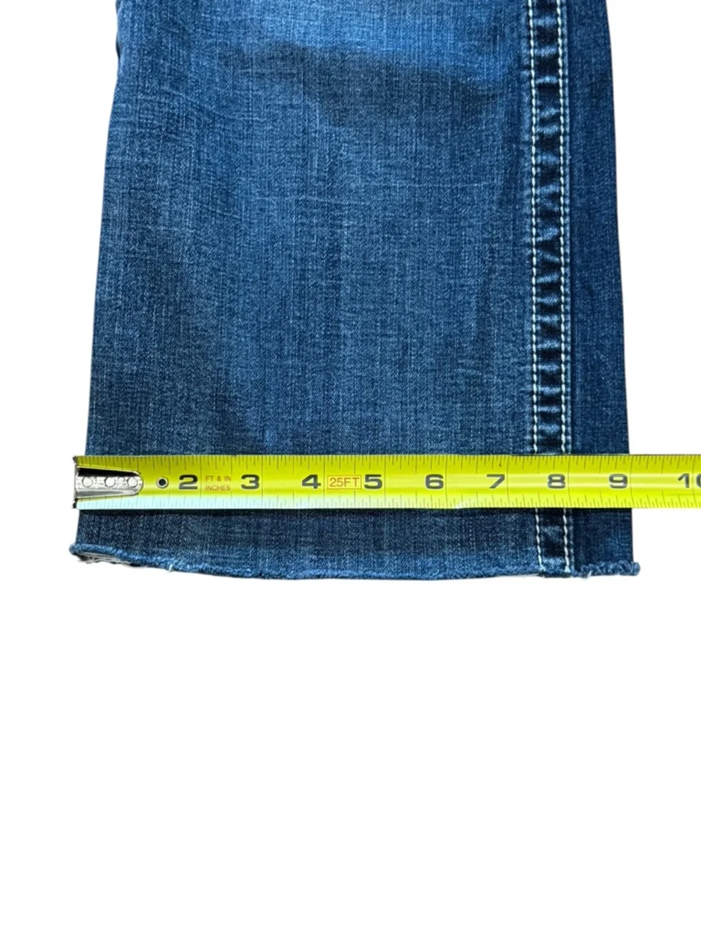 Miss Me Blue Stretch Denim Bootcut Jeans with Silver Embroidered Wing Pockets 34 - Picture 11 of 16